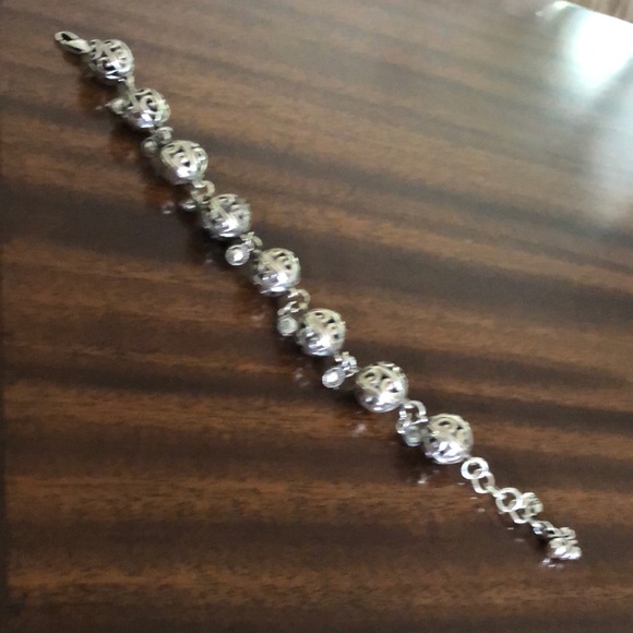 Brighton Swarovski Bali Bead Ball Silver Bracele_vintage-HTF - Picture 4 of 10